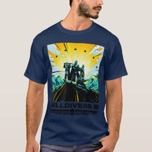 T-shirt Helldivers 2 Coloré Jeu Vidéo Sony PlayStation 