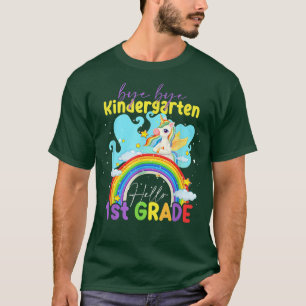 T-shirt Hello 1st Grade Unicorn Rainbow Back to School Gi