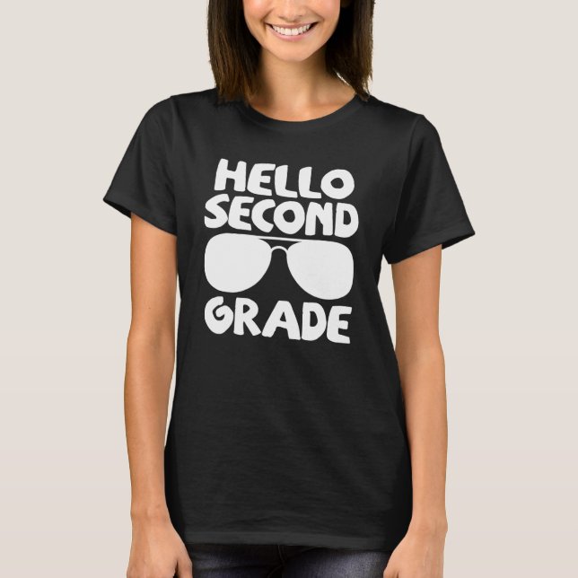 T-shirt Hello 2nd Grade First Day Of School Back To School (Devant)