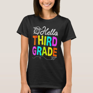 T-shirt Hello 3rd Grade First Day Of School  Back To Schoo