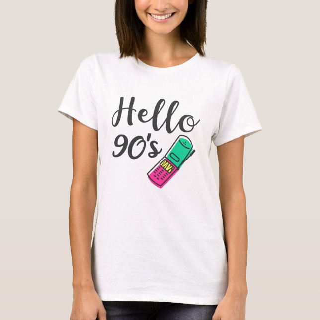 T-shirt Hello 90s Cellphone (Devant)