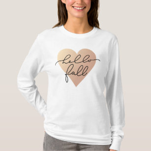 T-shirt Hello Fall Love Heart