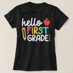T-shirt Hello First Grade Team 1st Grade Back School Kids