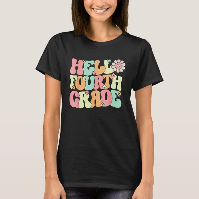 T-shirt Hello Fourth Grade Team 4th Grade Teacher Back to  (Devant)