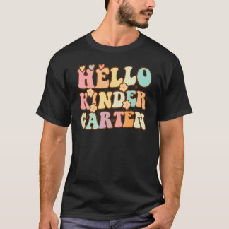 T-shirt Hello Kindergarten First Day Back to School Teache