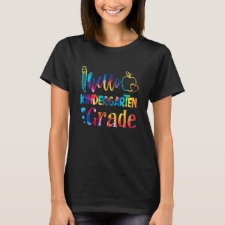 T-shirt Hello Kindergarten Grade Back To School Tie Dye St