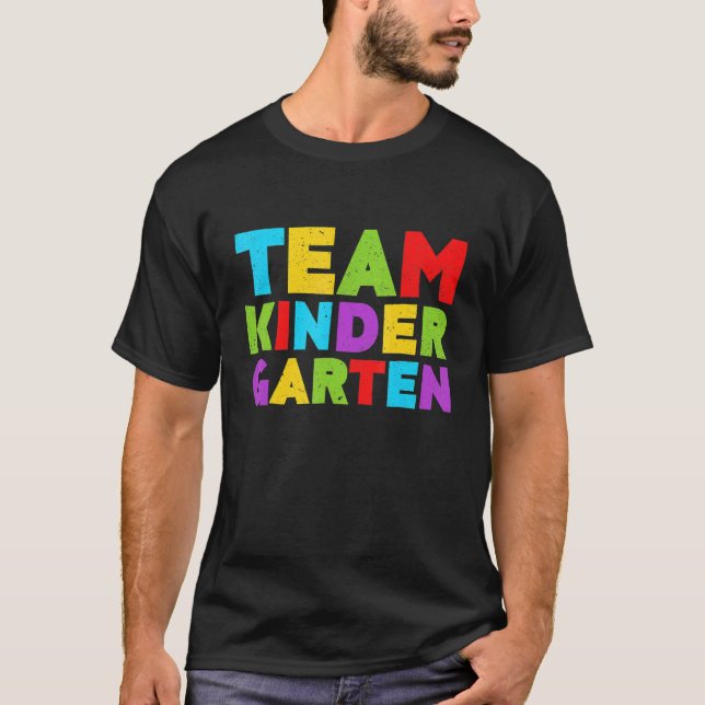 T-shirt Hello Kindergarten Team Kinder Back To School Teac (Devant)
