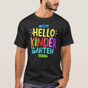 T-shirt Hello Kindergarten Team Kinder Back To School Teac