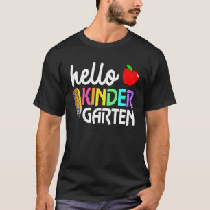T-shirt Hello Kindergarten Team Kinder Back To School Teac