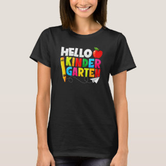 T-shirt Hello Kindergarten Team Kinder Back To School Teac