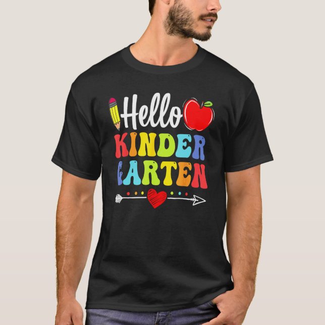 T-shirt Hello Kindergarten Team Kindergarten Back To Schoo (Devant)