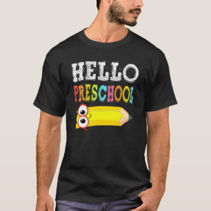 T-shirt Hello Pre K Back To School Preschool Teacher Stude