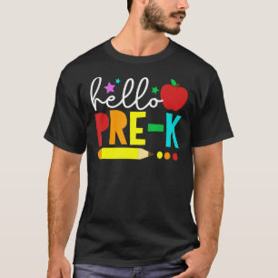 T-shirt Hello Pre K Team PreK Back to School Teacher Girls