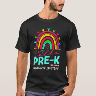 T-shirt Hello Preschool Pre K Happy First Day Of School Ra