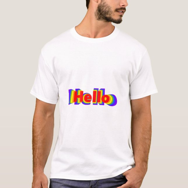 T-shirt Hello rainbow! (Devant)
