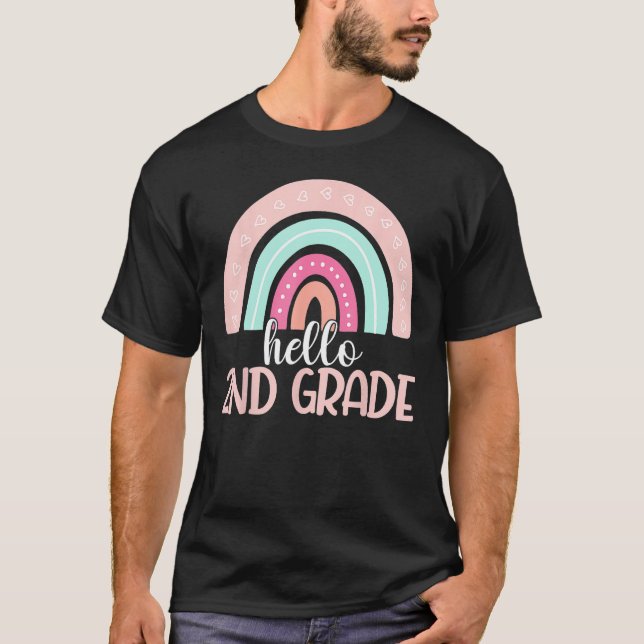 T-shirt Hello Second Grade Back To School 2nd Grade Teache (Devant)