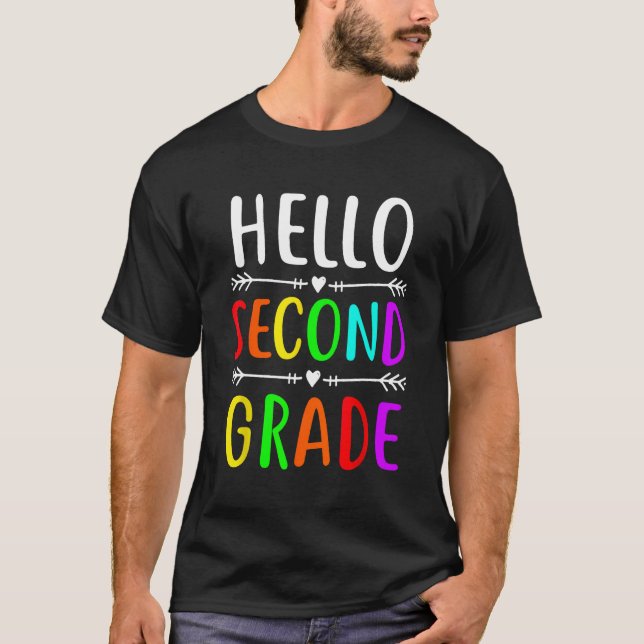 T-shirt Hello Second Grade Back to School 2nd Grade Teache (Devant)