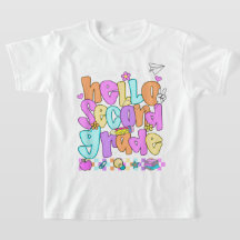 Hello Second Grade Coquette Bow Teacher Girl