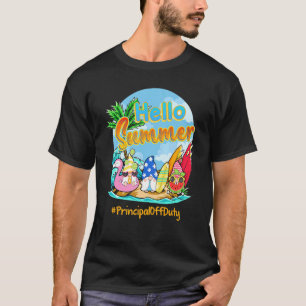 T-shirt Hello Summer Principal hors service Gnomies Beach