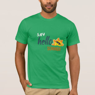 T-Shirt Hello Summer – Tee graphique moderne pour 