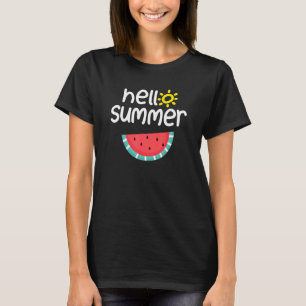 T-shirt Hello Summer Vacation Popsicle Ice Cream Ice Lolly