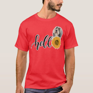 T-shirt Hello Sunflower Bearded Collie 