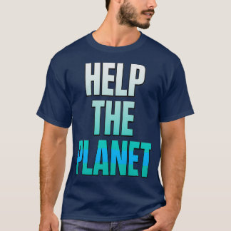 T-shirt Help The Planet Water Wave