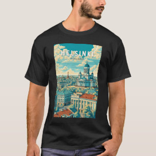 T-shirt Helsinki Finland Voyage Art Vintage