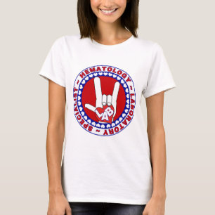 T-SHIRT HÉMATOLOGUE HÉMATOLOGIQUE SPÉCIALISTE LOGO ROUND