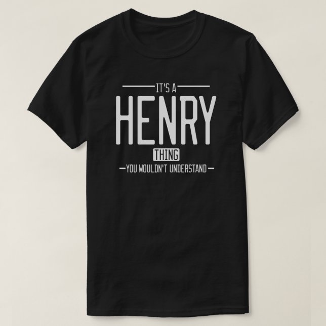 T-shirt Henry drôle nom de famille drôle (Design devant)