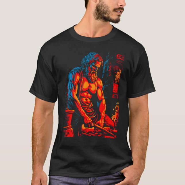 T-shirt Hephaestus Greek Mythology God of Fire 1 (Devant)