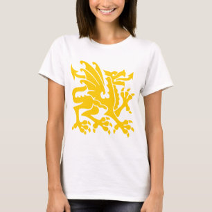 T-shirt Heraldic Dragon 01 - Ambre