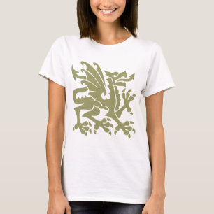 T-shirt Heraldic Dragon 01 - Khaki