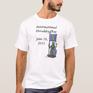T-shirt héraldique international de blanc du jour