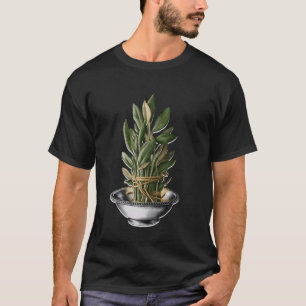 T-shirt Herbes Dans Un Bol D'Argent Pour Les Cuisiniers Et