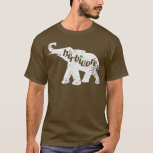 T-shirt HERBIVORE Elephant Love Vegan Inspiré Vêtements
