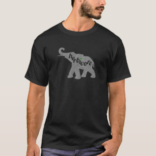 T-shirt Herbivore Elephant Vegan Love Manger Veg Inspiré D