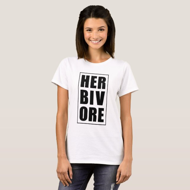 T-shirt Herbivore | mangeur Plante (Devant entier)
