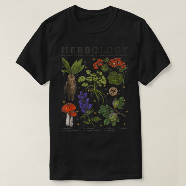 T-shirt Herbologie Plante Style Vintage (Design devant)