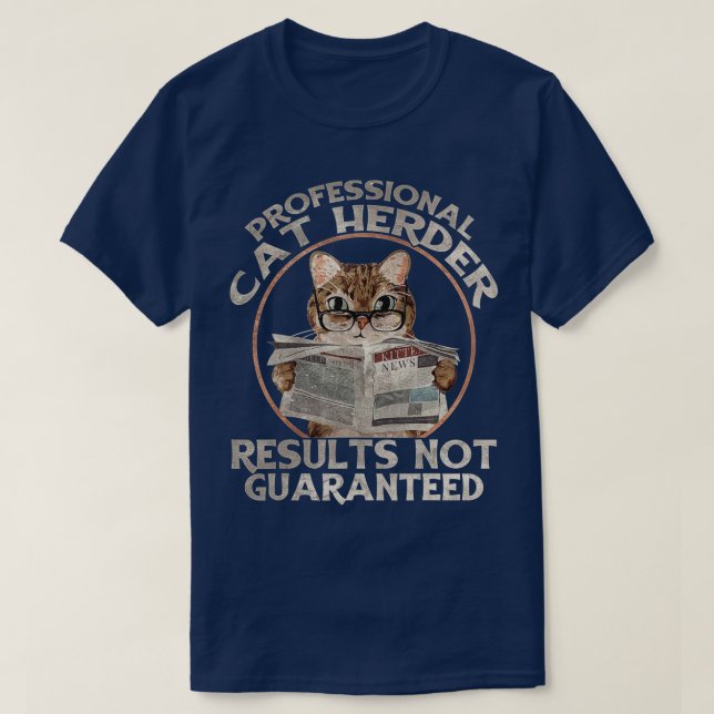 T-shirt Herder de chat professionnel (Design devant)