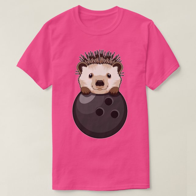 T-shirt Hérisson à Bowling avec Bowling (Design devant)