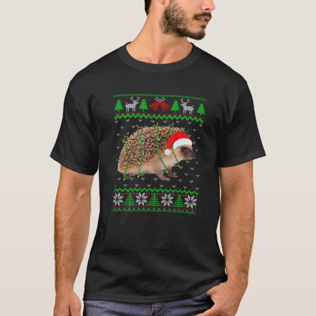 T-shirt Hérisson drôle Lumière laide laide doux arbre de N (Devant)