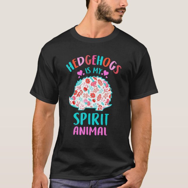 T-shirt Hérisson Est Mon Esprit Fille Animale Qui Aime Hed (Devant)