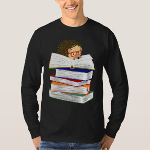 T-shirt Hérisson Livre Porc-épic Furze Cochon Ver à livre