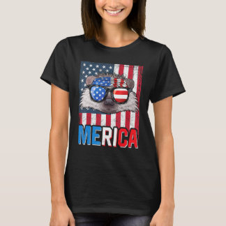 T-shirt Hérisson Merica 4 juillet Hed Patriotique Américai