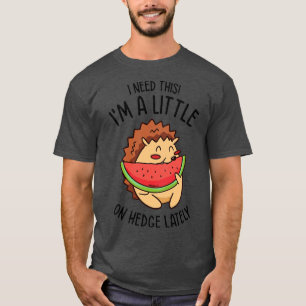 T-shirt Hérisson mignon Animal Watermelon Fruit Pet Alimen