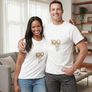 T-shirt Héritage Centenaire de l'Afrique Dorée - 100 Ans d