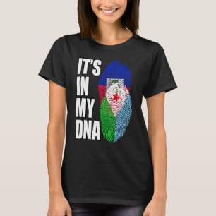 T-shirt Héritage de drapeau d'ADN mixte haïtien et djibout