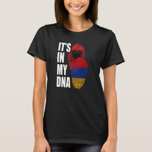 T-shirt Héritage du drapeau de l'ADN mixte arménien et alb