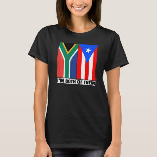 T-shirt Héritage sud-africain et portoricain à moitié Sud 